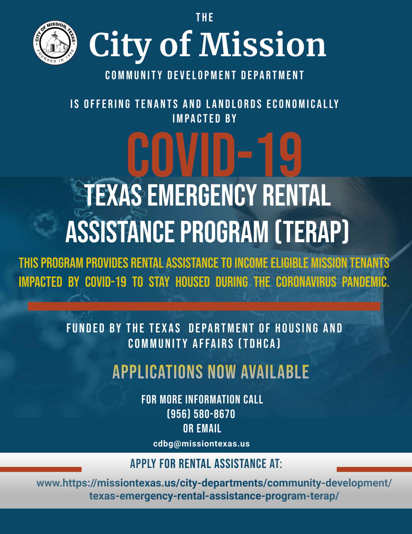 Texas Emergency Rental Assistance Program (TERAP) City of Mission