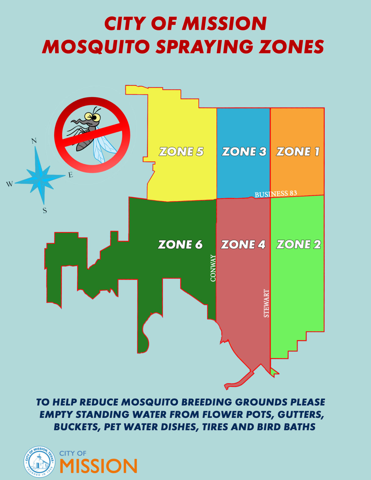 Mosquito Spraying Zones City of Mission